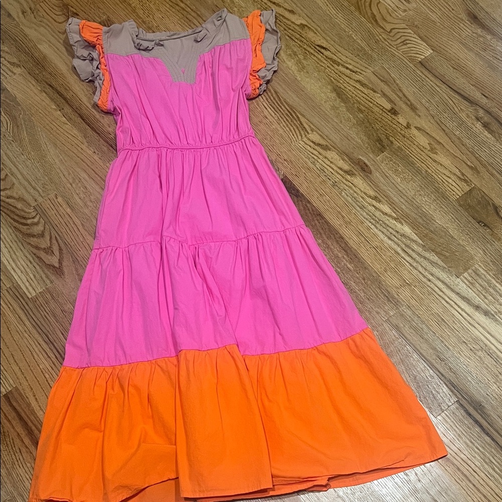 Pink and Orange Dress